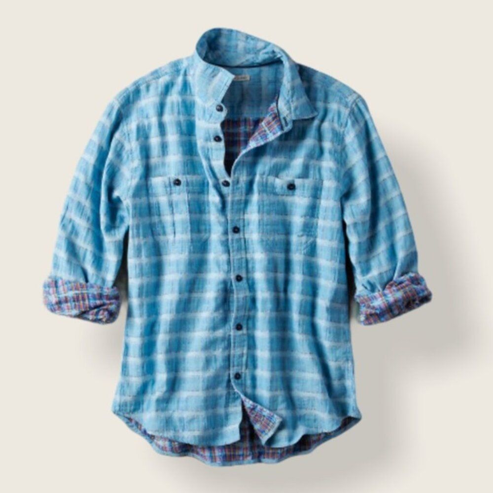 Carbon 2 Cobalt Men's Sea Change Chambray Shirt Size XL